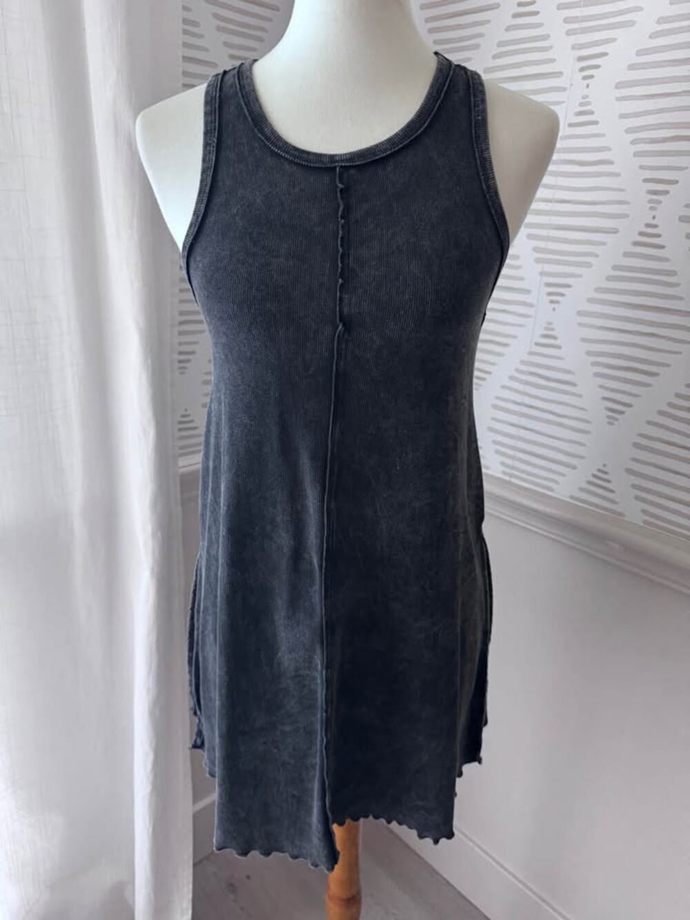 Free People FP Movement Women’s XS Black Ribbed Tunic Tank Top